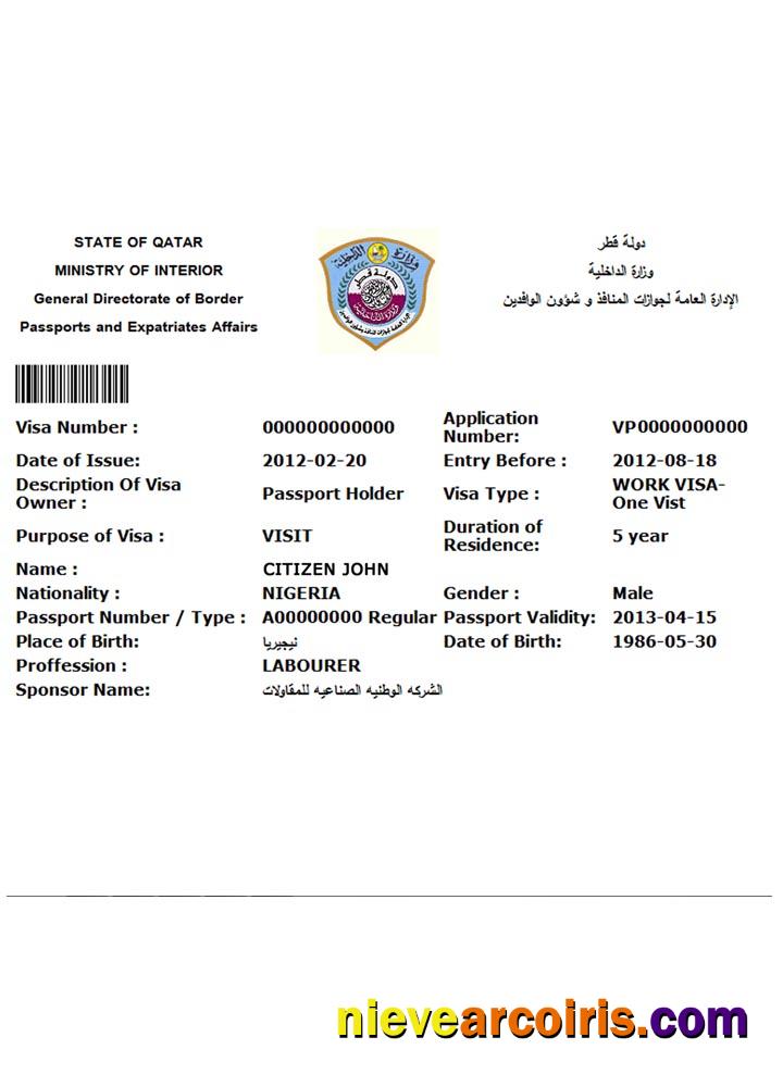 QATAR E Visa Photolook