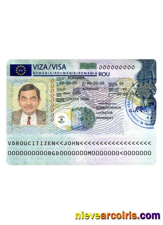 Romania Schengen Visa Sample