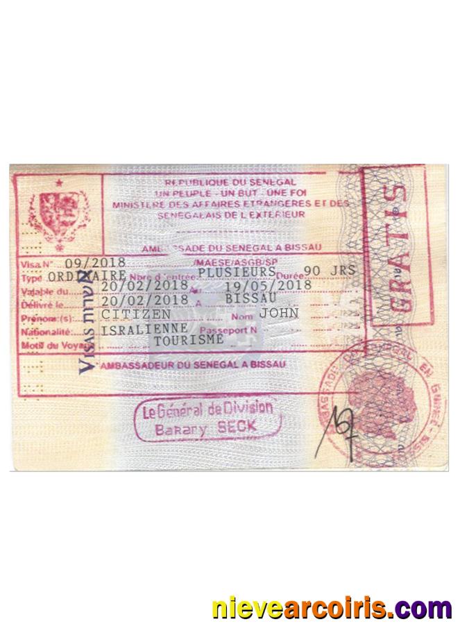 SENEGAL Stamp Visa Preview