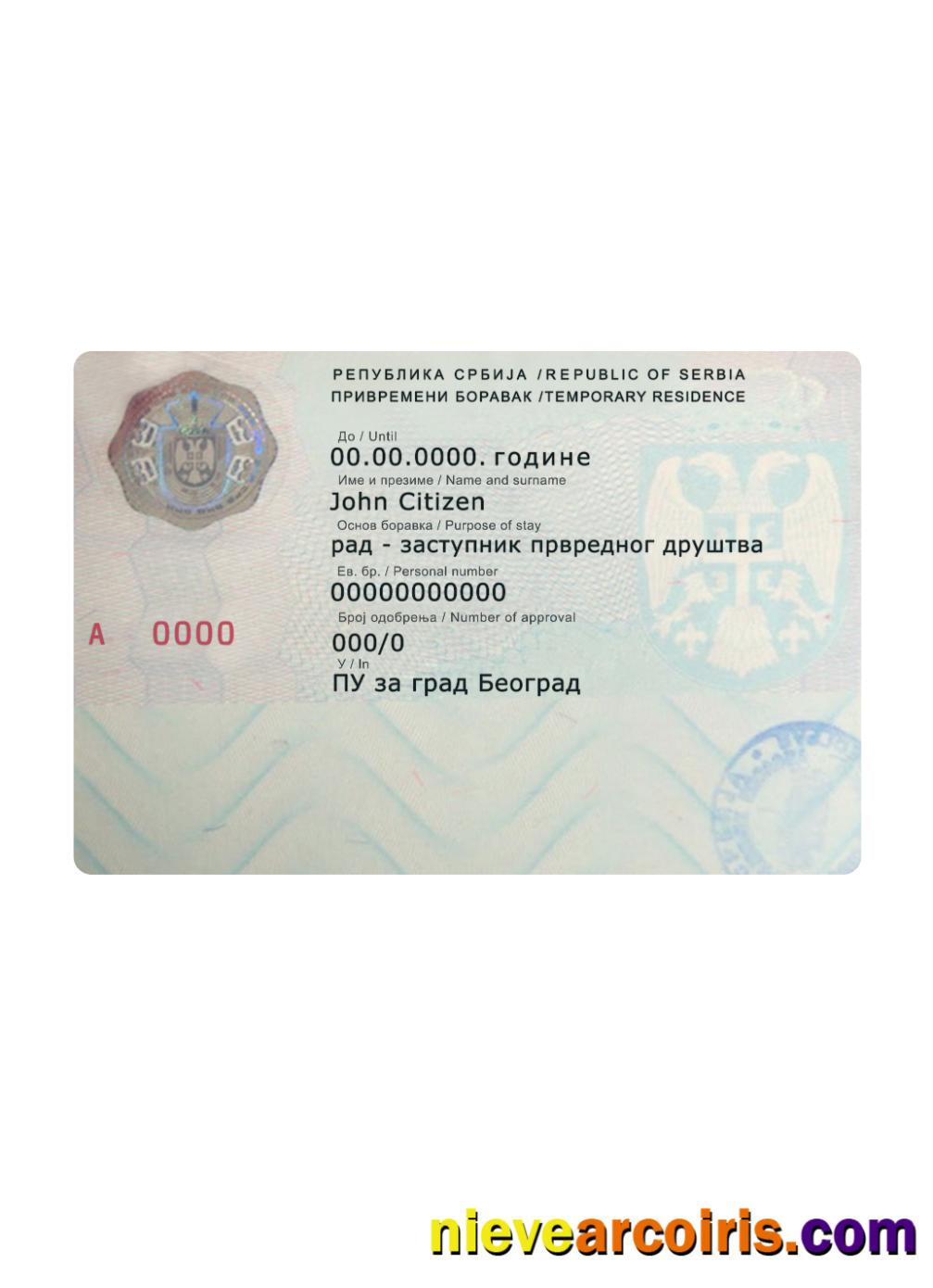 Serbia Temporary Residence Preview