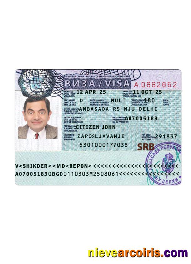 Serbia Visa 2025 Present Preview
