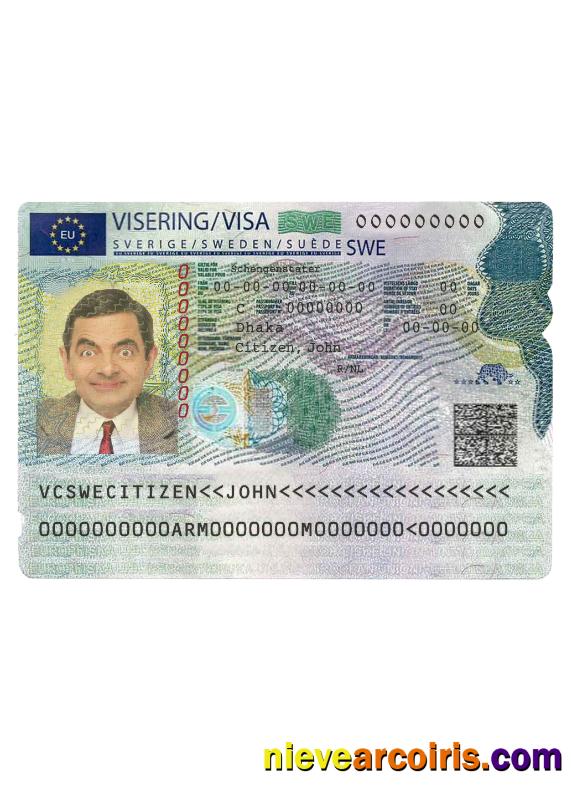 Sweden Schengen Visa Template