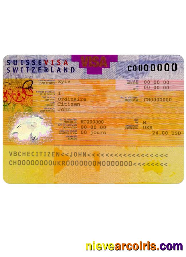 Switzerland Visa Template