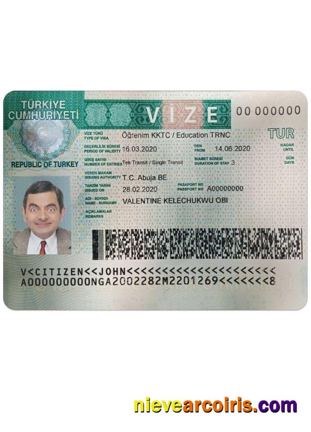 TURKEY Visa Template