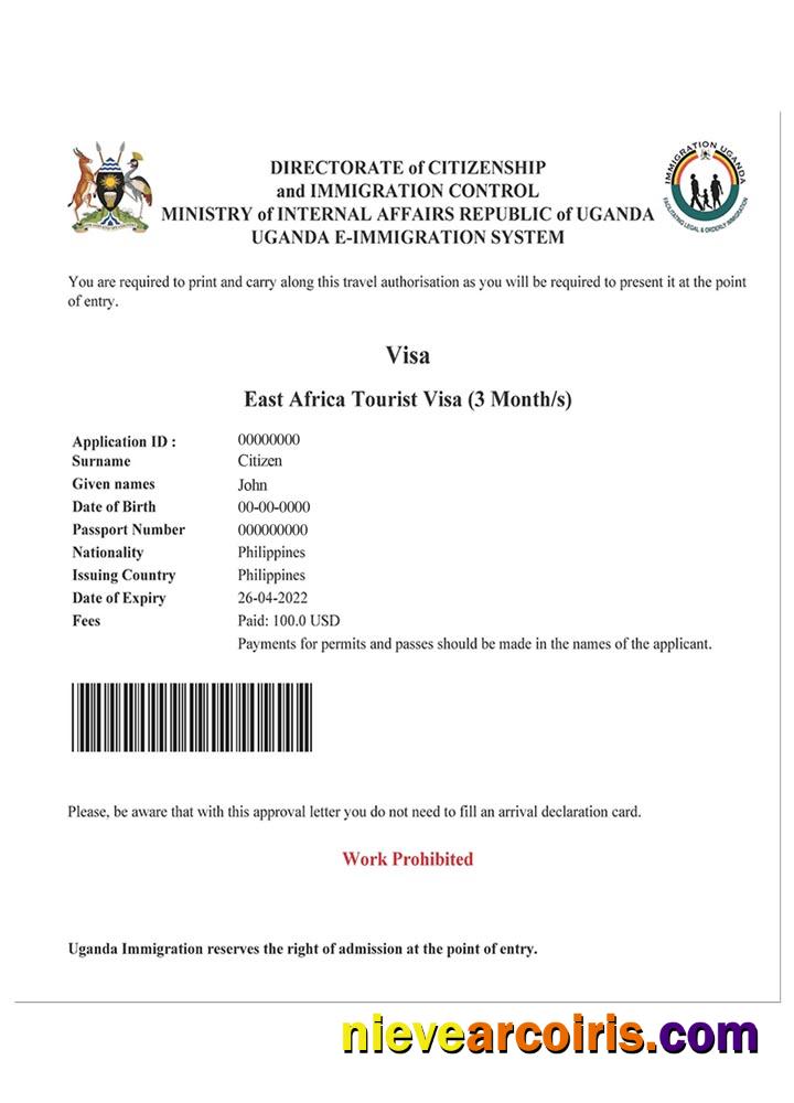 UGANDA E Visa Preview