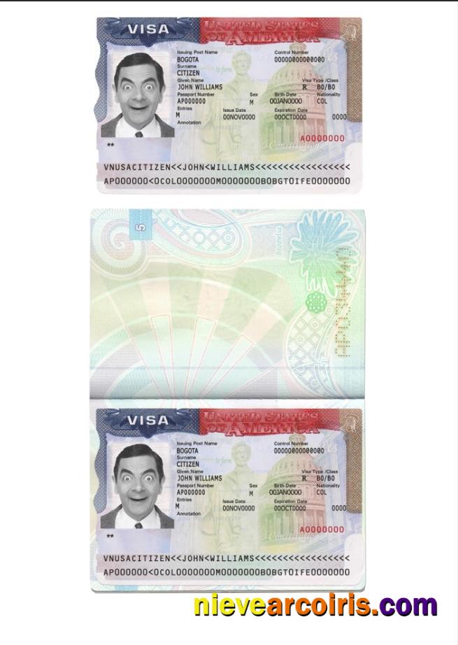 USA Tourist Visa Sample