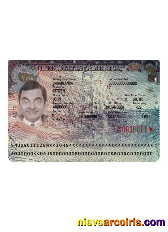 USA Travel Visa Version 2 Template
