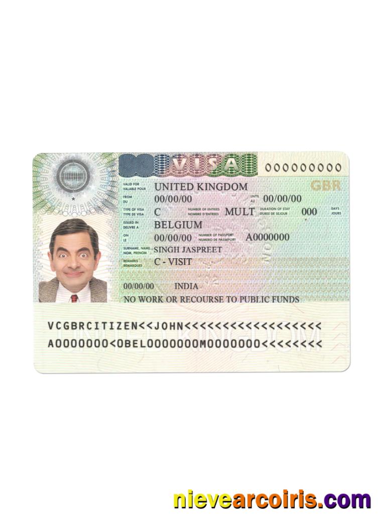 United Kingdom Visa Version 2 Template