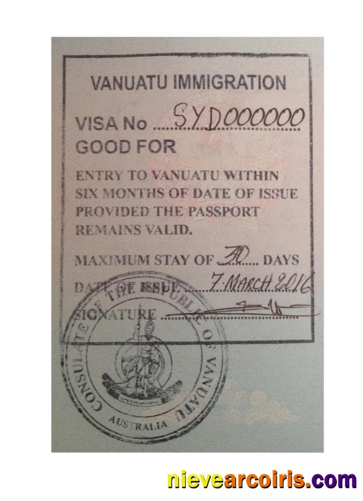 VANUATU Stamp Visa Photolook