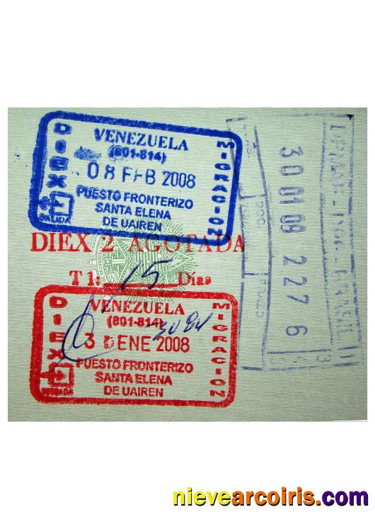 VENEZUELA VIZA STAMP Photolook