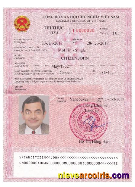VIET NAM Visa Version 2 Preview