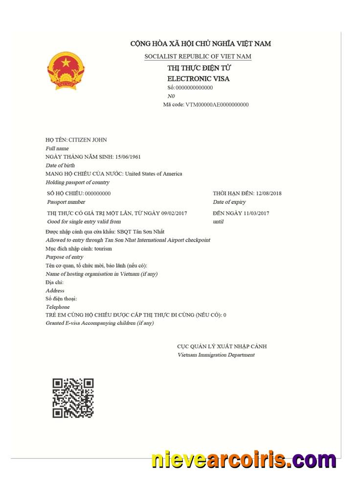 VIETNAM E Visa Preview