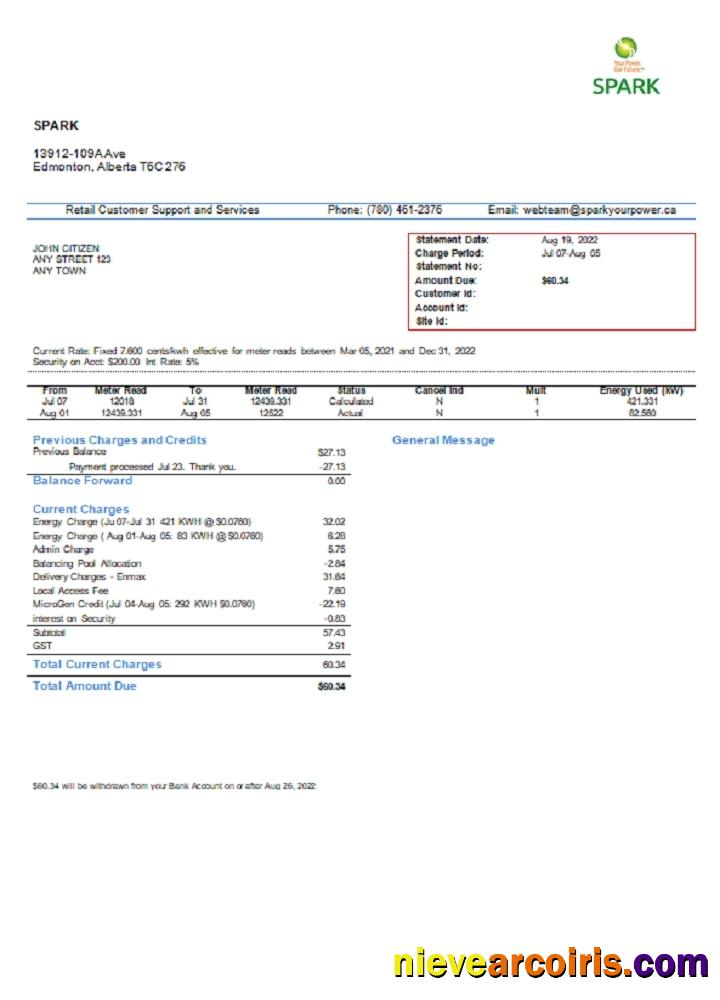 Canada Alberta Spark Utility Bill Preview