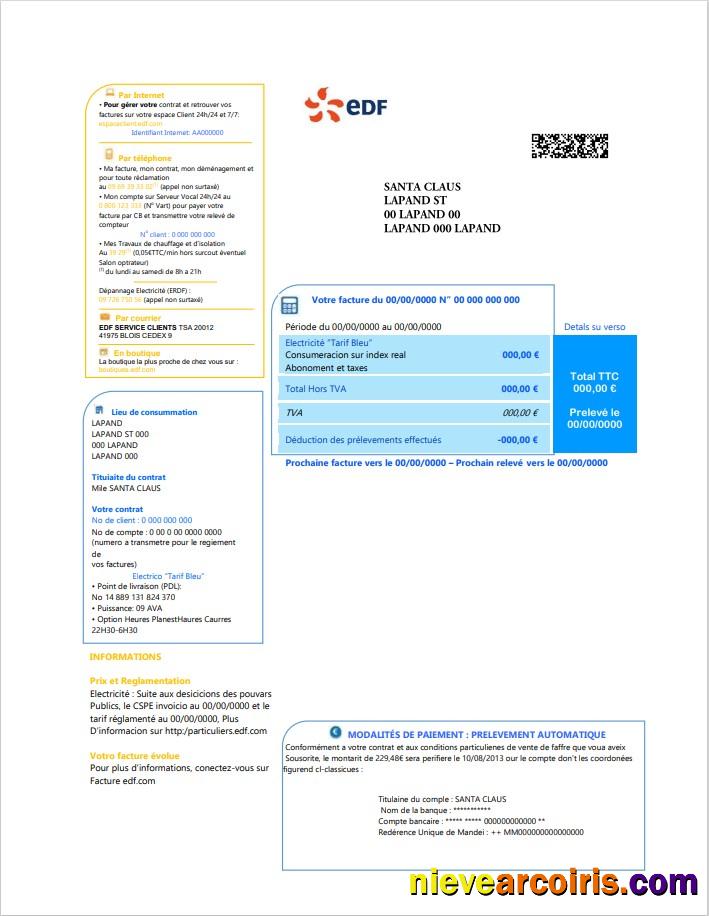 France Electricity EDF 2 Pages Template