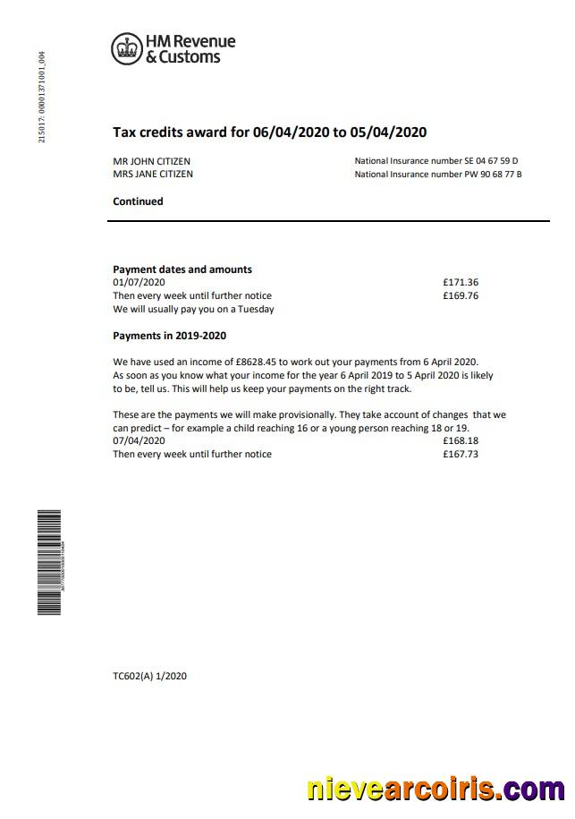 Editable HM Revenua & Customs Utility Bill Template In Word And PDF Format