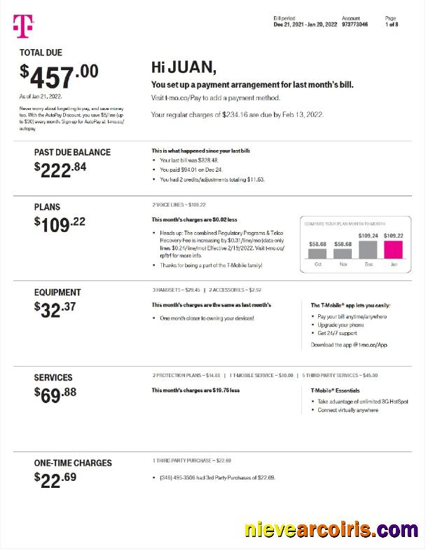 Premium NETHERLANDS T MOBILE Utility Bill Word And PDF Template
