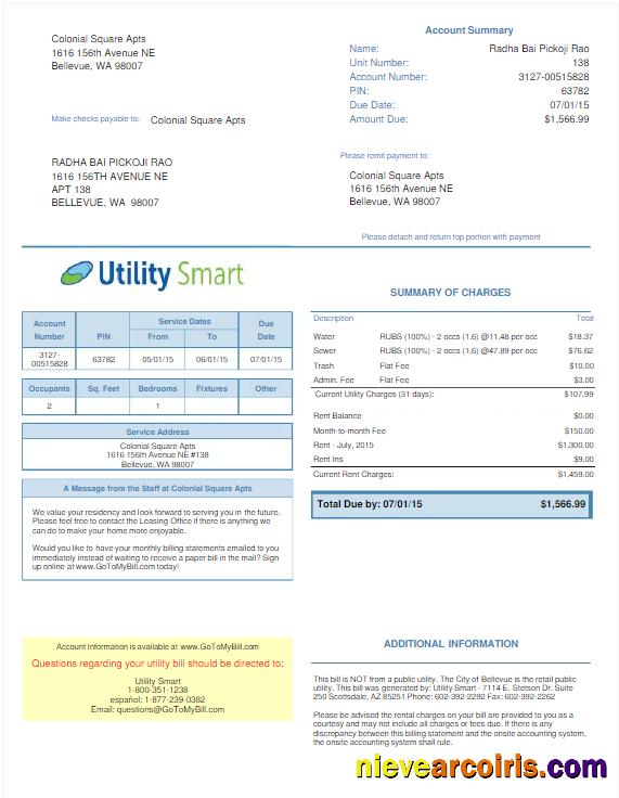 Editable UNITED KINGDOM UTILITY SMART Utility Bill Word And PDF Template