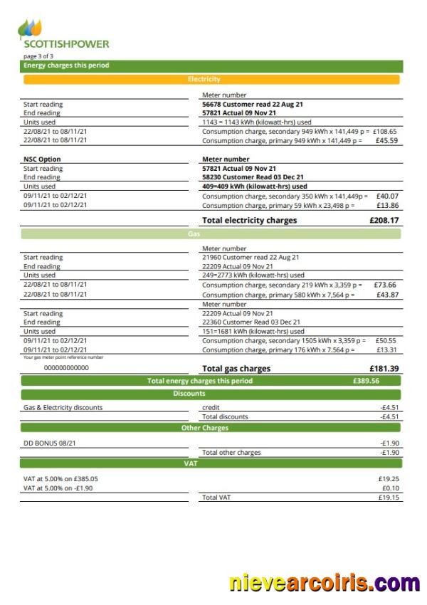 Realistic USA ScottishPower Utility Bill Template In Word And PDF Format (3 Pages) 3