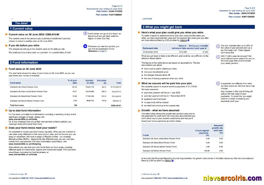 Realistic United Kingdom Standard Life Utility Bill Template In Word And PDF Format, 7 Pages 3 4
