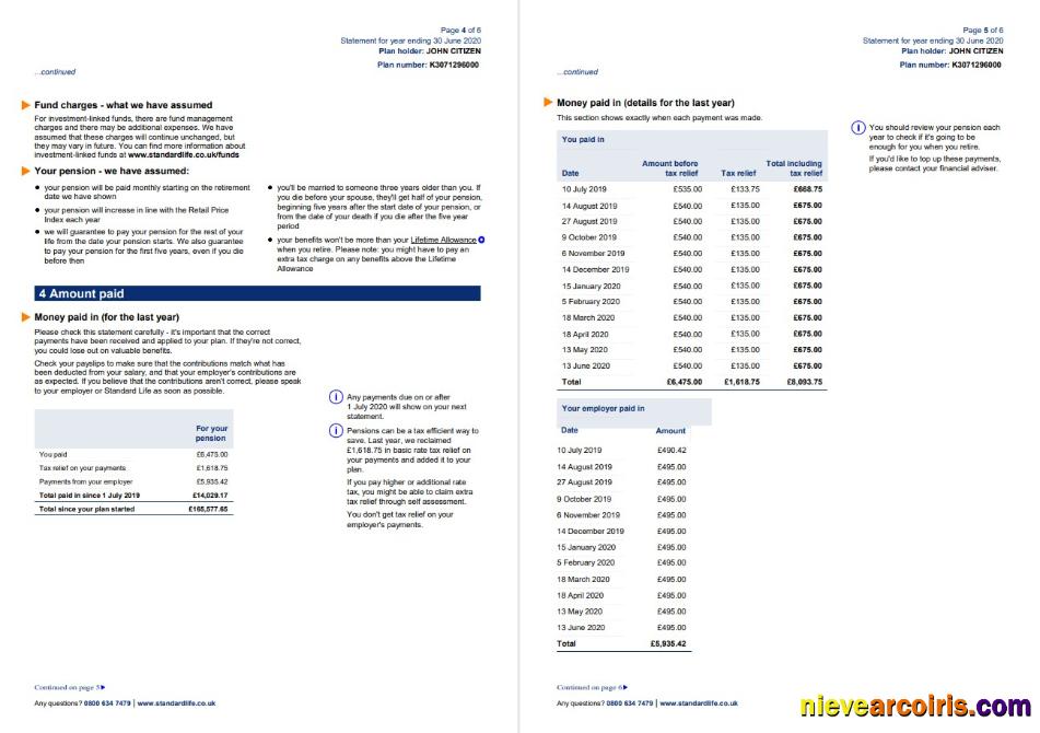 Professional United Kingdom Standard Life Utility Bill Template In Word And PDF Format, 7 Pages 5 6