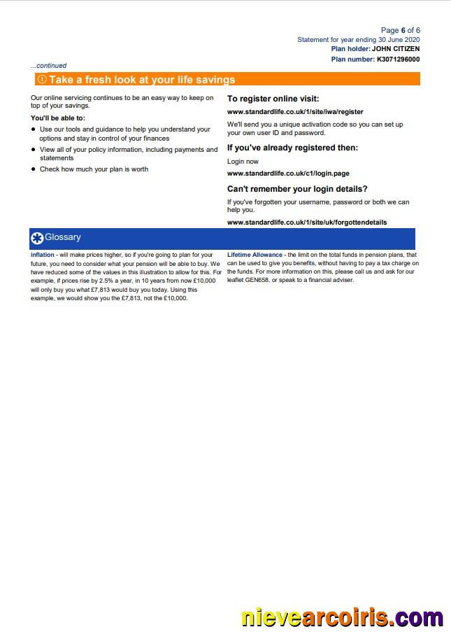 Editable United Kingdom Standard Life Utility Bill Template In Word And PDF Format, 7 Pages 7